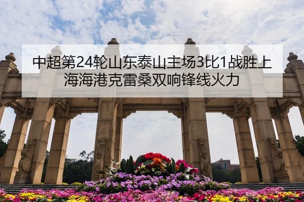 中超第24轮山东泰山主场3比1战胜上海海港克雷桑双响锋线火力